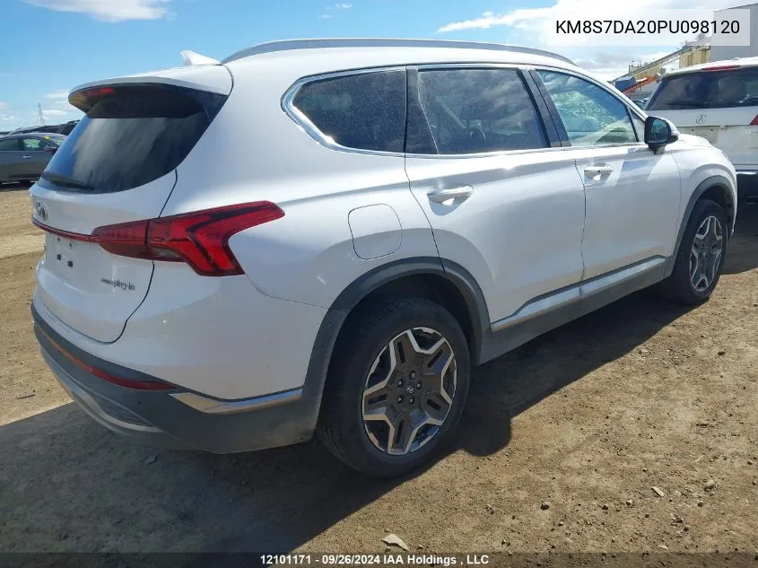 2023 Hyundai Santa Fe Limited VIN: KM8S7DA20PU098120 Lot: 12101171