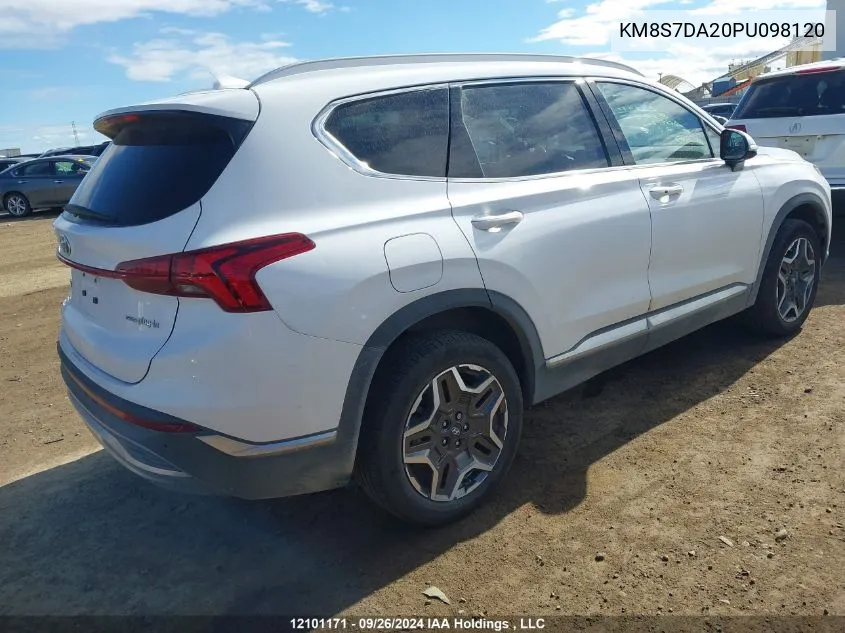 2023 Hyundai Santa Fe Limited VIN: KM8S7DA20PU098120 Lot: 12101171