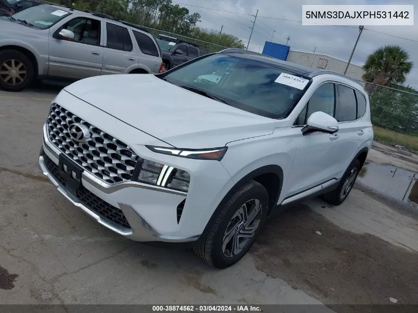 2023 Hyundai Santa Fe Sel VIN: 5NMS3DAJXPH531442 Lot: 38874562