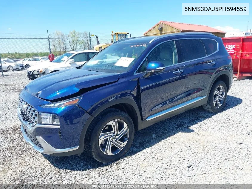 2023 Hyundai Santa Fe Sel VIN: 5NMS3DAJ5PH594559 Lot: 39332475