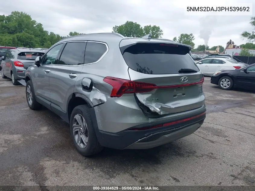 2023 Hyundai Santa Fe Sel VIN: 5NMS2DAJ3PH539692 Lot: 39384529