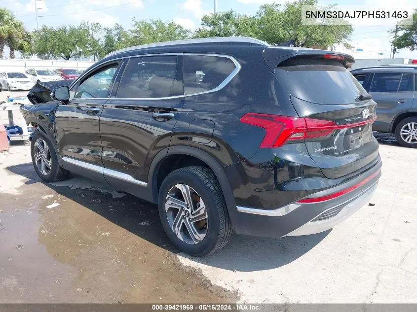 2023 Hyundai Santa Fe Sel VIN: 5NMS3DAJ7PH531463 Lot: 39421969