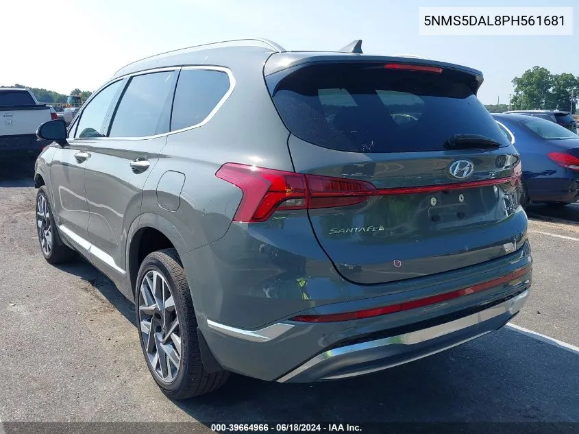 2023 Hyundai Santa Fe Calligraphy VIN: 5NMS5DAL8PH561681 Lot: 39664966