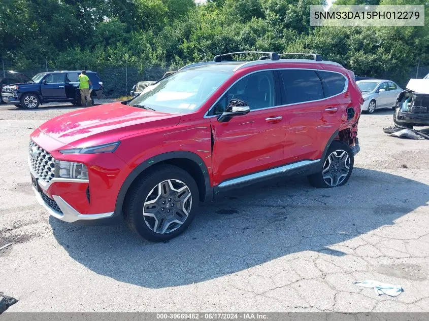 2023 Hyundai Santa Fe Hybrid Sel Premium VIN: 5NMS3DA15PH012279 Lot: 39669482