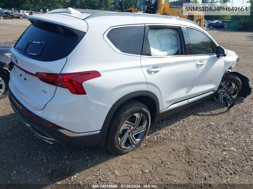 2023 Hyundai Santa Fe Sel VIN: 5NMS3DAJ4PH649664 Lot: 39910566