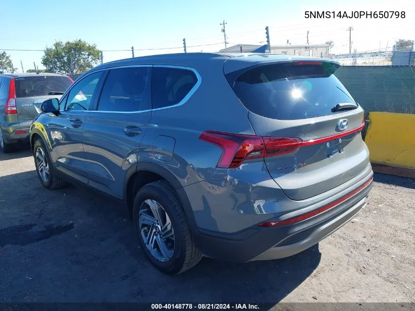 2023 Hyundai Santa Fe Se VIN: 5NMS14AJ0PH650798 Lot: 40148778