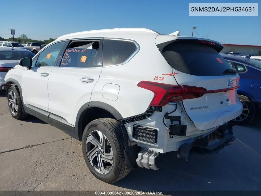 2023 Hyundai Santa Fe Sel VIN: 5NMS2DAJ2PH534631 Lot: 40395842