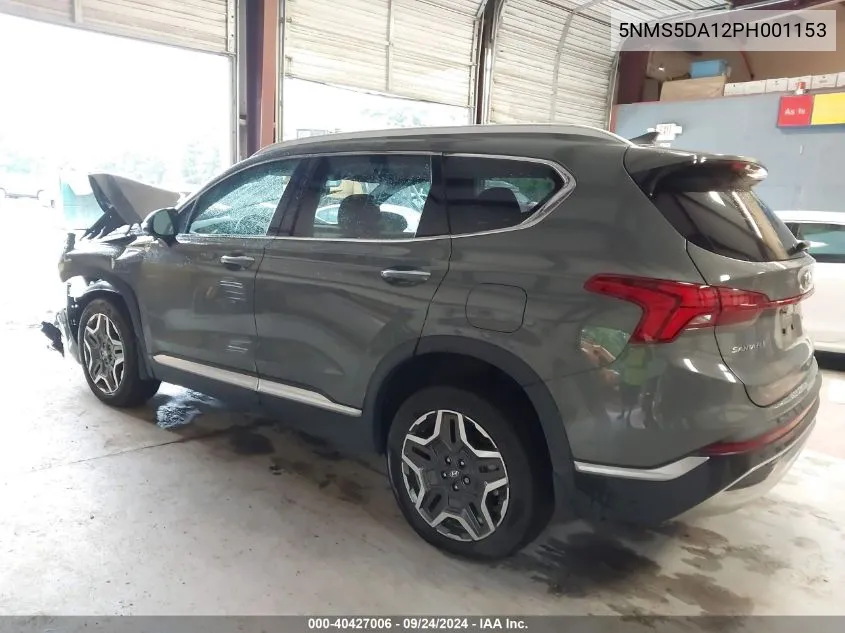 5NMS5DA12PH001153 2023 Hyundai Santa Fe Hybrid Limited