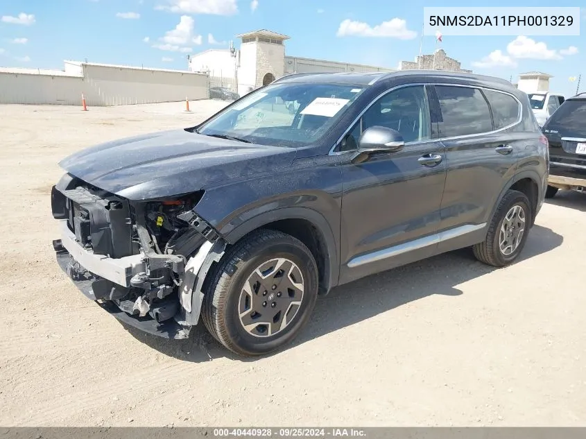 2023 Hyundai Santa Fe Hybrid Blue VIN: 5NMS2DA11PH001329 Lot: 40440928