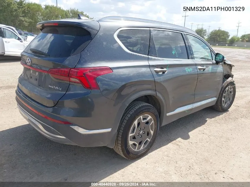 2023 Hyundai Santa Fe Hybrid Blue VIN: 5NMS2DA11PH001329 Lot: 40440928