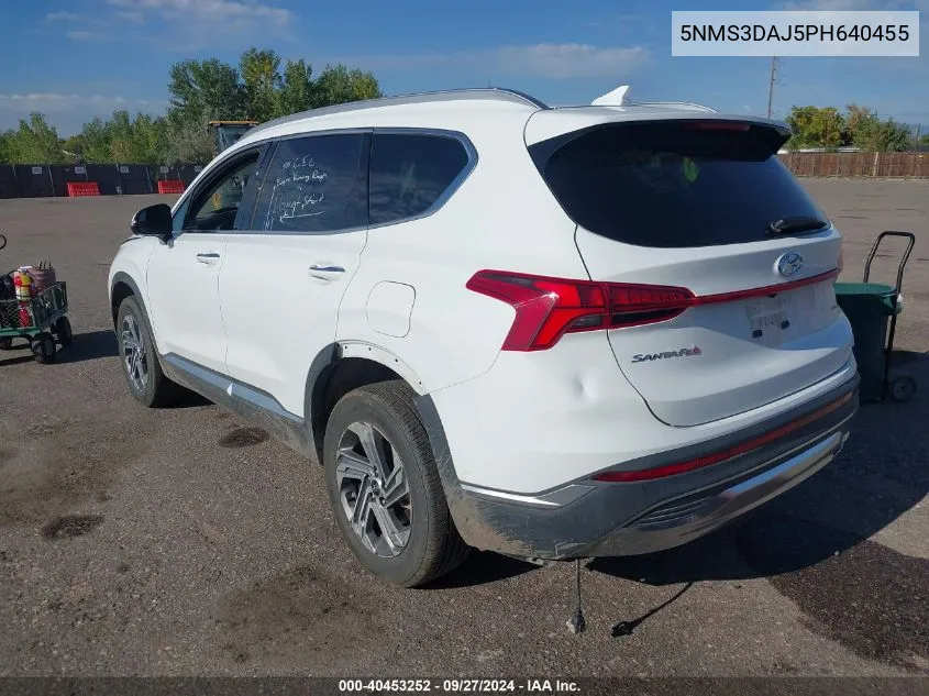 5NMS3DAJ5PH640455 2023 Hyundai Santa Fe Sel