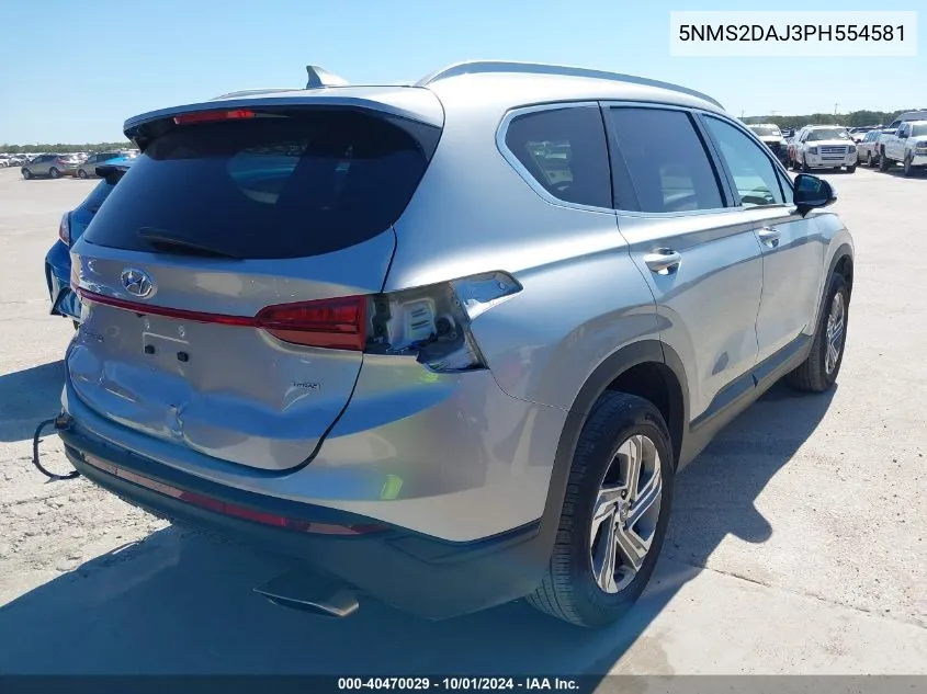 2023 Hyundai Santa Fe Sel VIN: 5NMS2DAJ3PH554581 Lot: 40470029