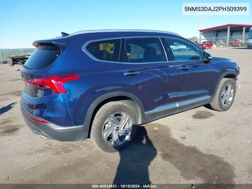 2023 Hyundai Santa Fe Sel VIN: 5NMS3DAJ2PH509399 Lot: 40534931