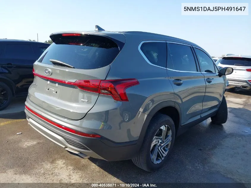 2023 Hyundai Santa Fe Se VIN: 5NMS1DAJ5PH491647 Lot: 40535071