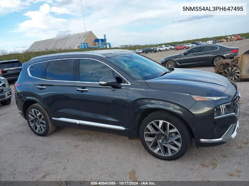 2023 Hyundai Santa Fe Calligraphy VIN: 5NMS54AL3PH647495 Lot: 40541088