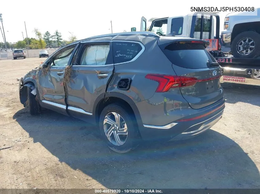 2023 Hyundai Santa Fe Sel VIN: 5NMS3DAJ5PH530408 Lot: 40579920