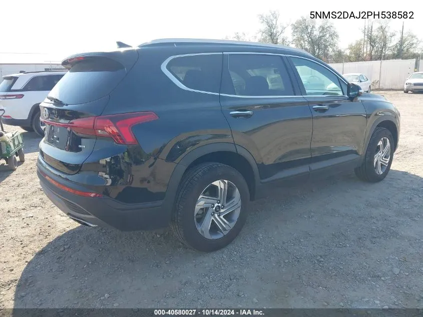 2023 Hyundai Santa Fe Sel VIN: 5NMS2DAJ2PH538582 Lot: 40580027