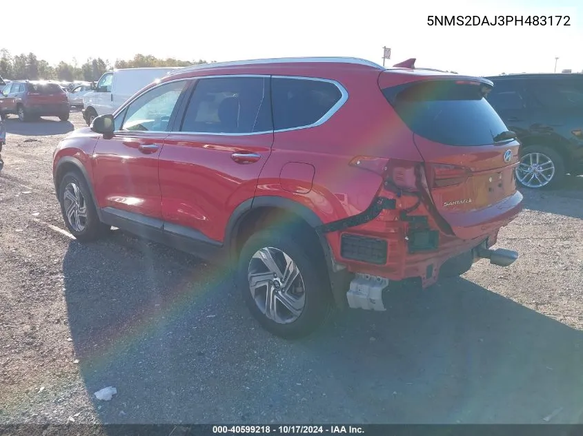 2023 Hyundai Santa Fe Sel VIN: 5NMS2DAJ3PH483172 Lot: 40599218