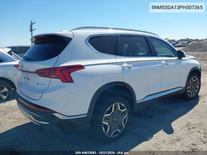 2023 Hyundai Santa Fe Limited VIN: 5NMS5DA13PH007365 Lot: 40633593