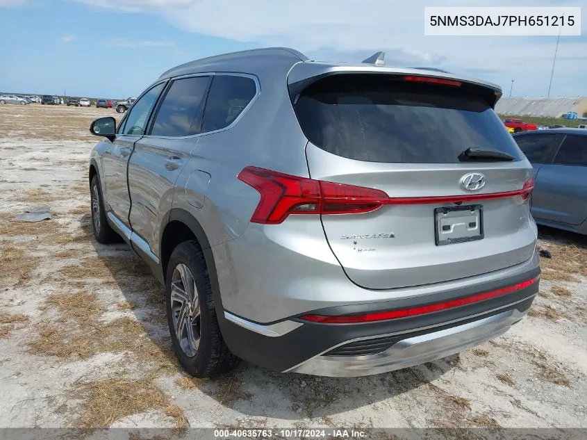 5NMS3DAJ7PH651215 2023 Hyundai Santa Fe Sel