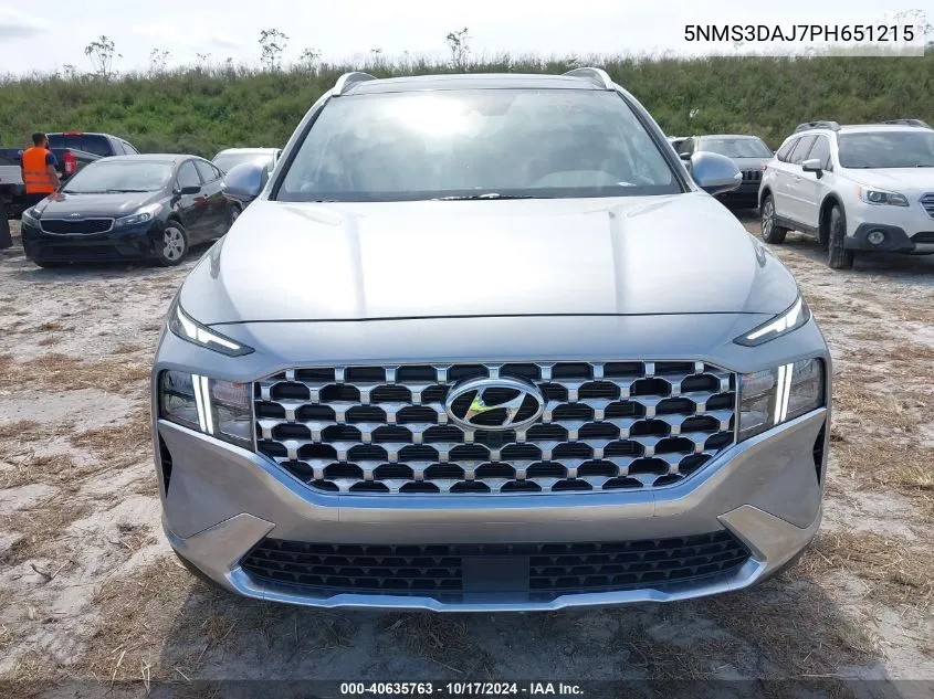 2023 Hyundai Santa Fe Sel VIN: 5NMS3DAJ7PH651215 Lot: 40635763