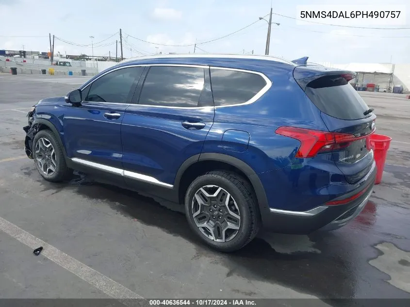 2023 Hyundai Santa Fe Limited VIN: 5NMS4DAL6PH490757 Lot: 40636544