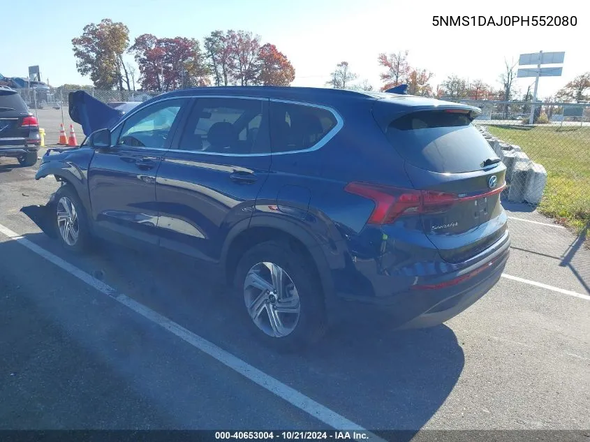 2023 Hyundai Santa Fe Se VIN: 5NMS1DAJ0PH552080 Lot: 40653004