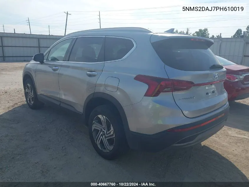 2023 Hyundai Santa Fe Sel VIN: 5NMS2DAJ7PH610019 Lot: 40667760