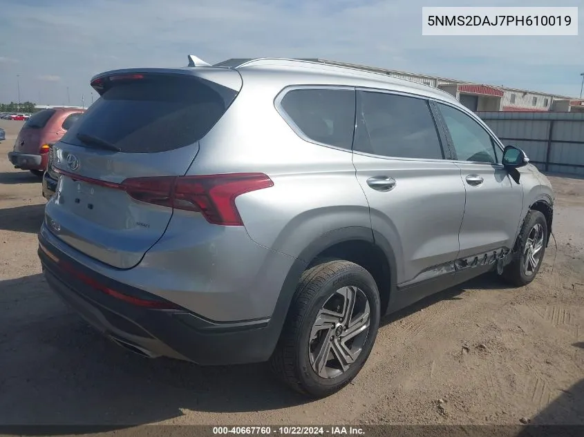 2023 Hyundai Santa Fe Sel VIN: 5NMS2DAJ7PH610019 Lot: 40667760