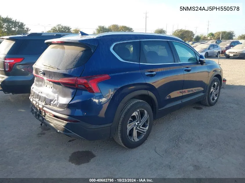 2023 Hyundai Santa Fe Sel VIN: 5NMS24AJ5PH550578 Lot: 40682795