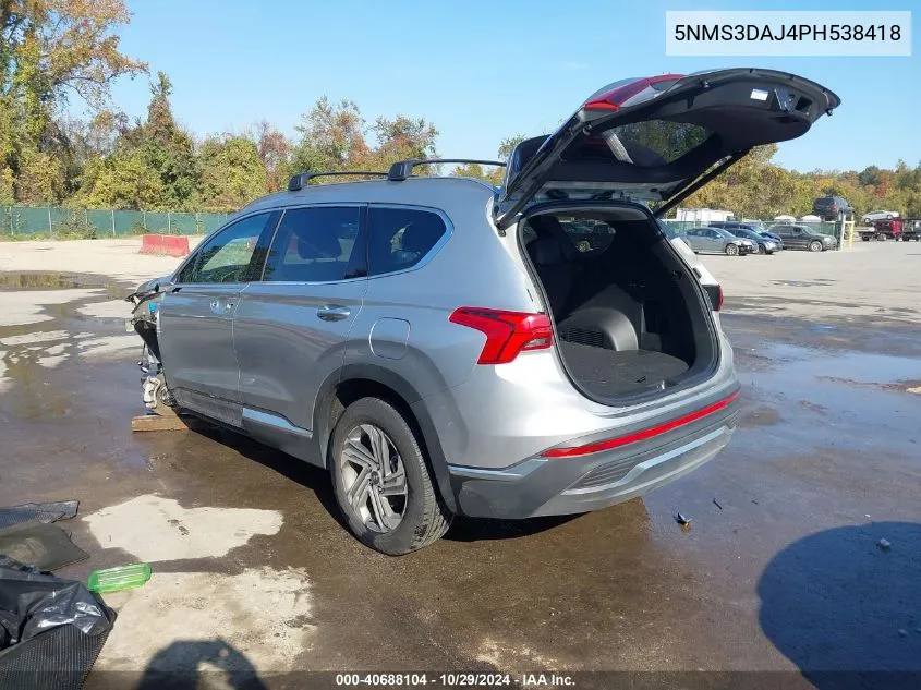 2023 Hyundai Santa Fe Sel VIN: 5NMS3DAJ4PH538418 Lot: 40688104