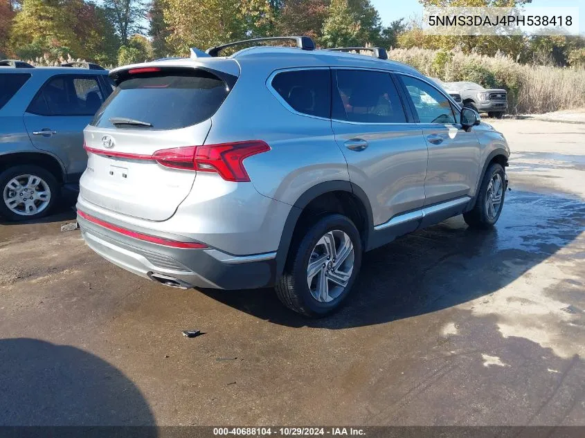 2023 Hyundai Santa Fe Sel VIN: 5NMS3DAJ4PH538418 Lot: 40688104