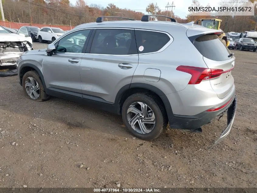 2023 Hyundai Santa Fe Sel VIN: 5NMS2DAJ5PH615672 Lot: 40737964