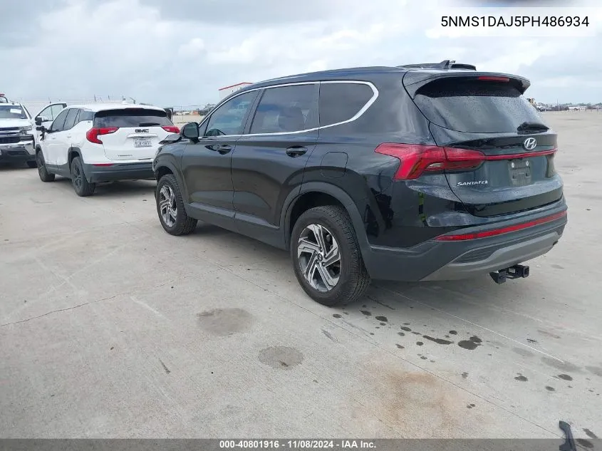 2023 Hyundai Santa Fe Se VIN: 5NMS1DAJ5PH486934 Lot: 40801916