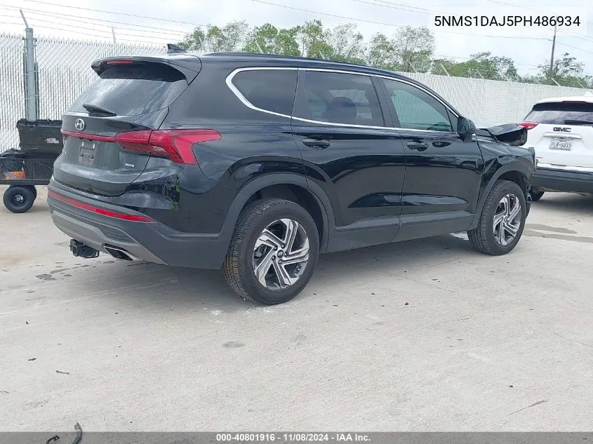 2023 Hyundai Santa Fe Se VIN: 5NMS1DAJ5PH486934 Lot: 40801916