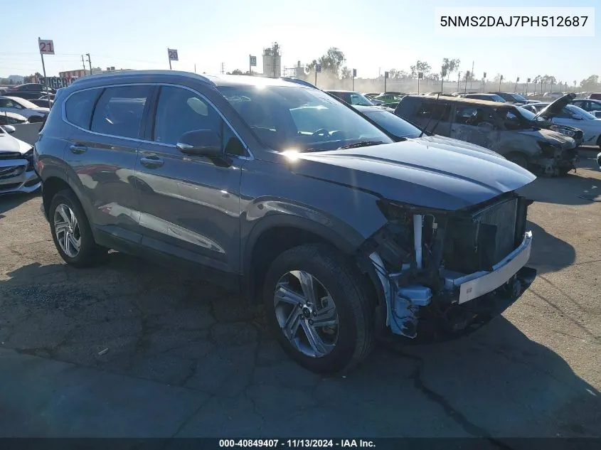 2023 Hyundai Santa Fe Sel VIN: 5NMS2DAJ7PH512687 Lot: 40849407