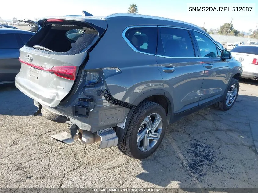 2023 Hyundai Santa Fe Sel VIN: 5NMS2DAJ7PH512687 Lot: 40849407