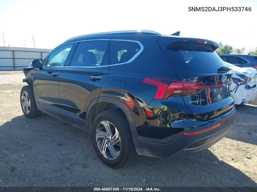 2023 Hyundai Santa Fe Sel VIN: 5NMS2DAJ3PH533746 Lot: 40887309