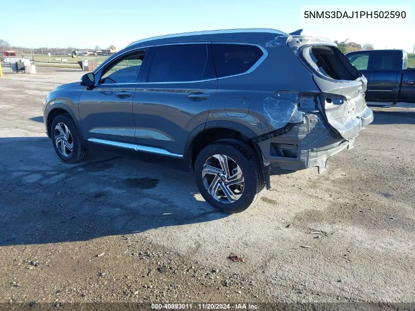 2023 Hyundai Santa Fe Sel VIN: 5NMS3DAJ1PH502590 Lot: 40893011