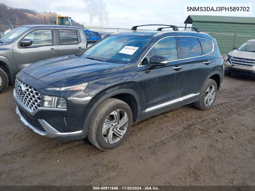 2023 Hyundai Santa Fe Sel VIN: 5NMS3DAJ3PH589702 Lot: 40911646