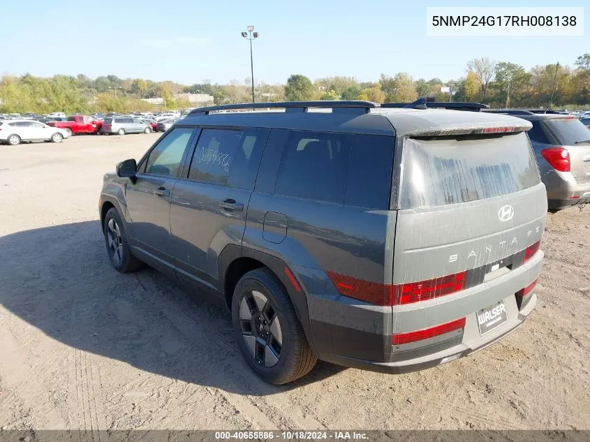 2024 Hyundai Santa Fe Hybrid Sel VIN: 5NMP24G17RH008138 Lot: 40655886