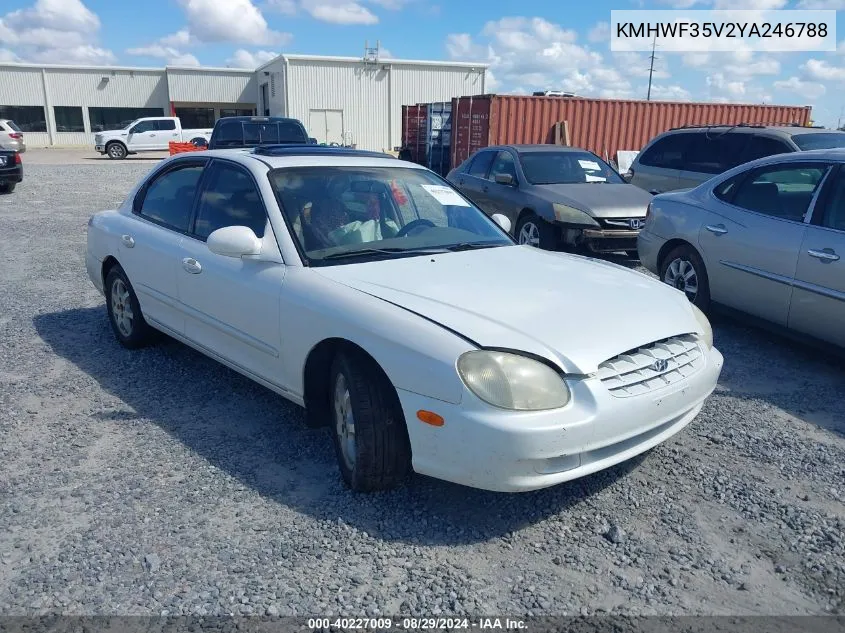 2000 Hyundai Sonata Gls V6 VIN: KMHWF35V2YA246788 Lot: 40227009