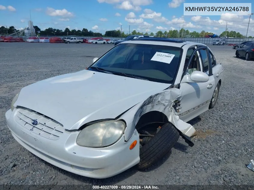 2000 Hyundai Sonata Gls V6 VIN: KMHWF35V2YA246788 Lot: 40227009