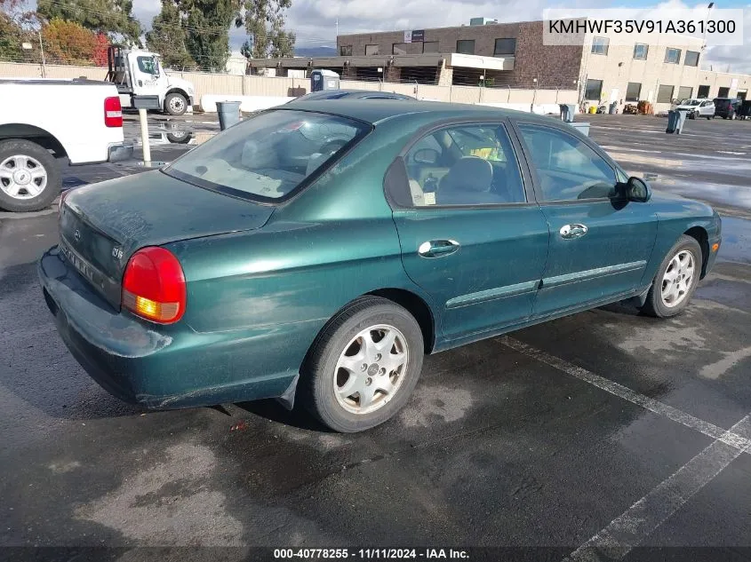 2001 Hyundai Sonata Gls/Gls W/Leather VIN: KMHWF35V91A361300 Lot: 40778255