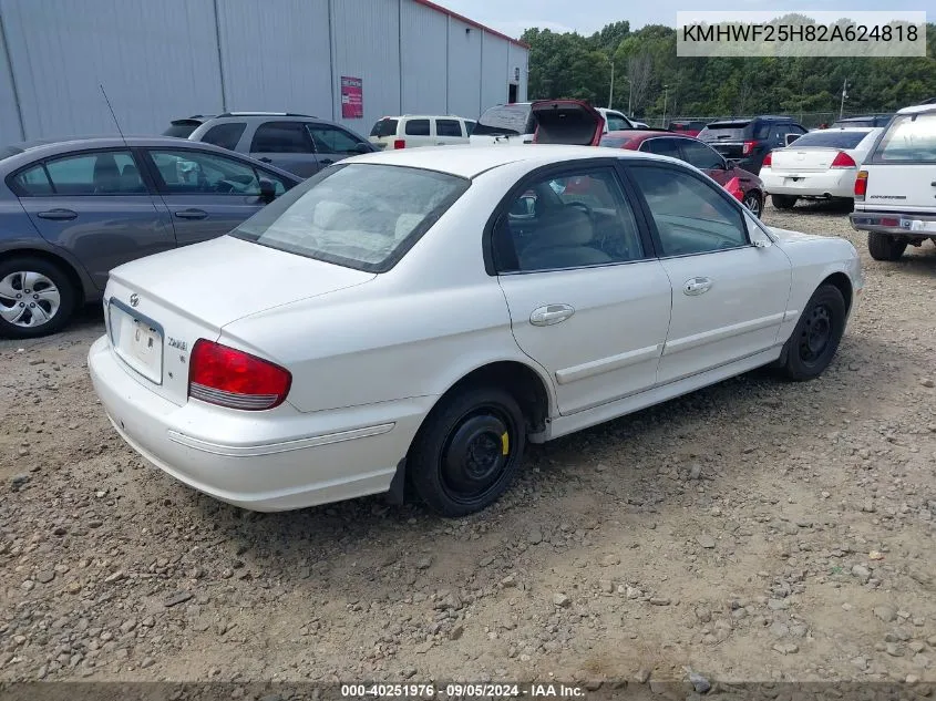 2002 Hyundai Sonata Gls VIN: KMHWF25H82A624818 Lot: 40251976