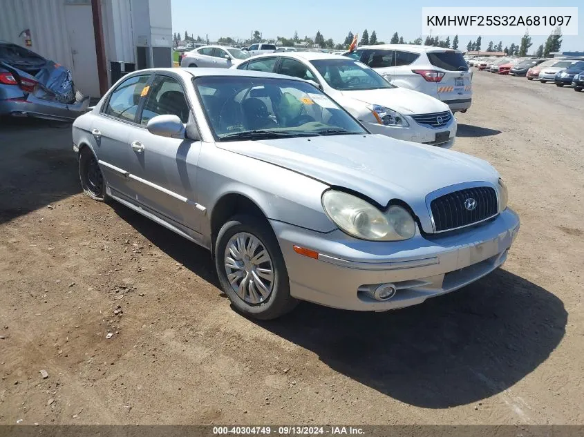 2002 Hyundai Sonata VIN: KMHWF25S32A681097 Lot: 40304749