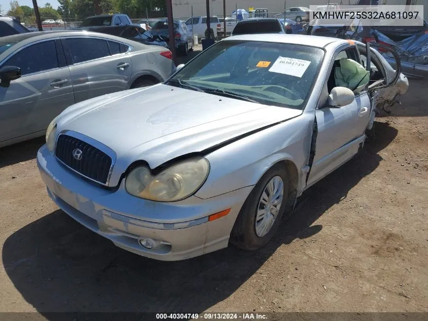 2002 Hyundai Sonata VIN: KMHWF25S32A681097 Lot: 40304749