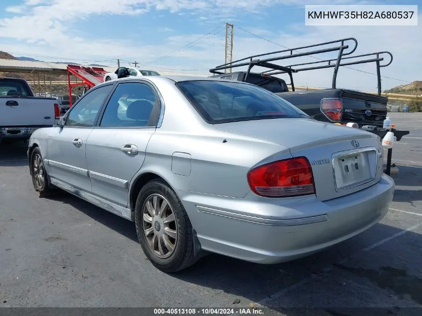 2002 Hyundai Sonata Gls/Lx VIN: KMHWF35H82A680537 Lot: 40513108