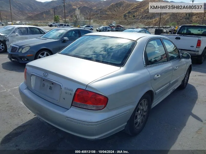 2002 Hyundai Sonata Gls/Lx VIN: KMHWF35H82A680537 Lot: 40513108