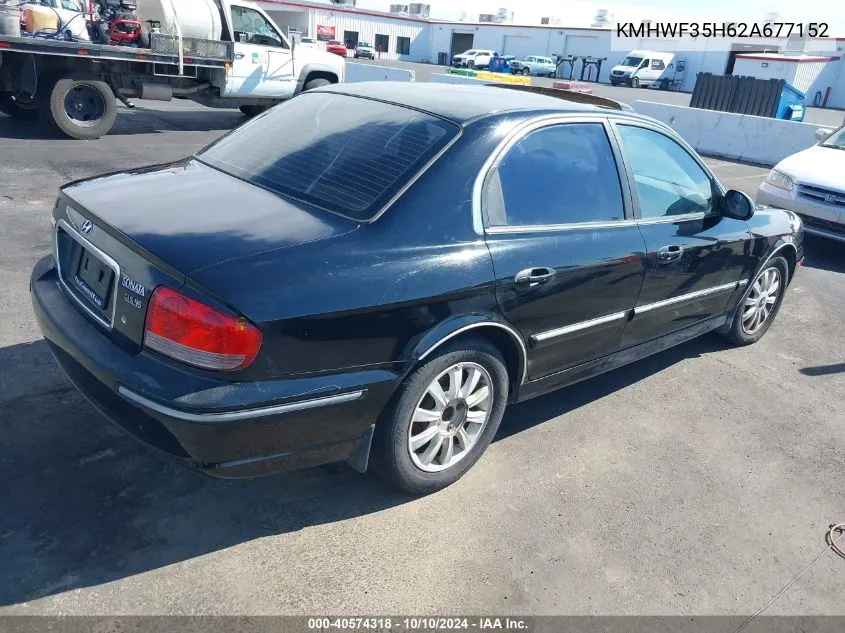 2002 Hyundai Sonata Gls/Lx VIN: KMHWF35H62A677152 Lot: 40574318